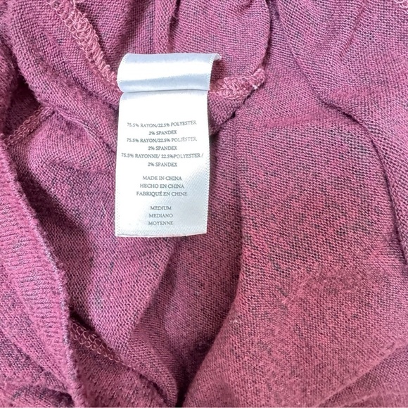 RAILS Leigh Port V-Neck Long Sleeve Top Shirt Size M Burgundy Maroon Grommets - Picture 7 of 9